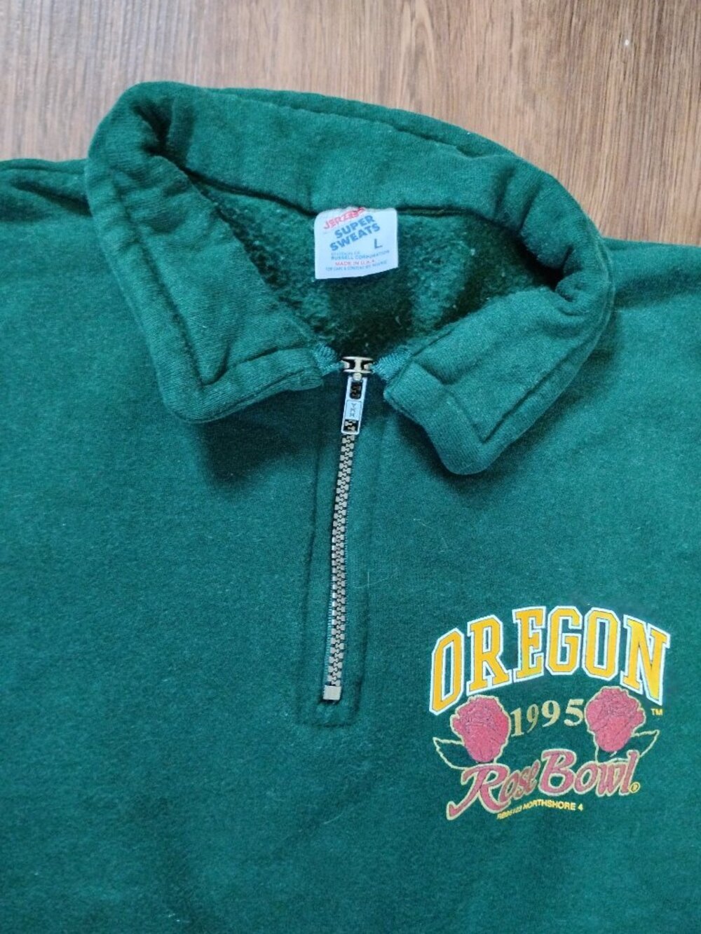Vintage Oregon Ducks Rose Bowl 1995 Zipper Sweatshirt